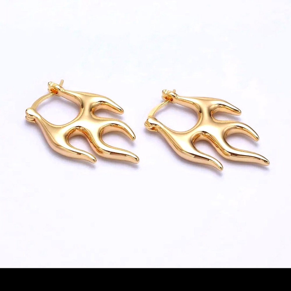 Flaming hot 18k gold filled earrings